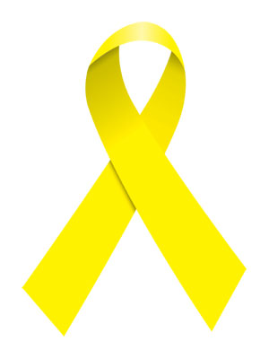 l'ostéopathe à paris porte le symbole de l'endométriose ruban jaune