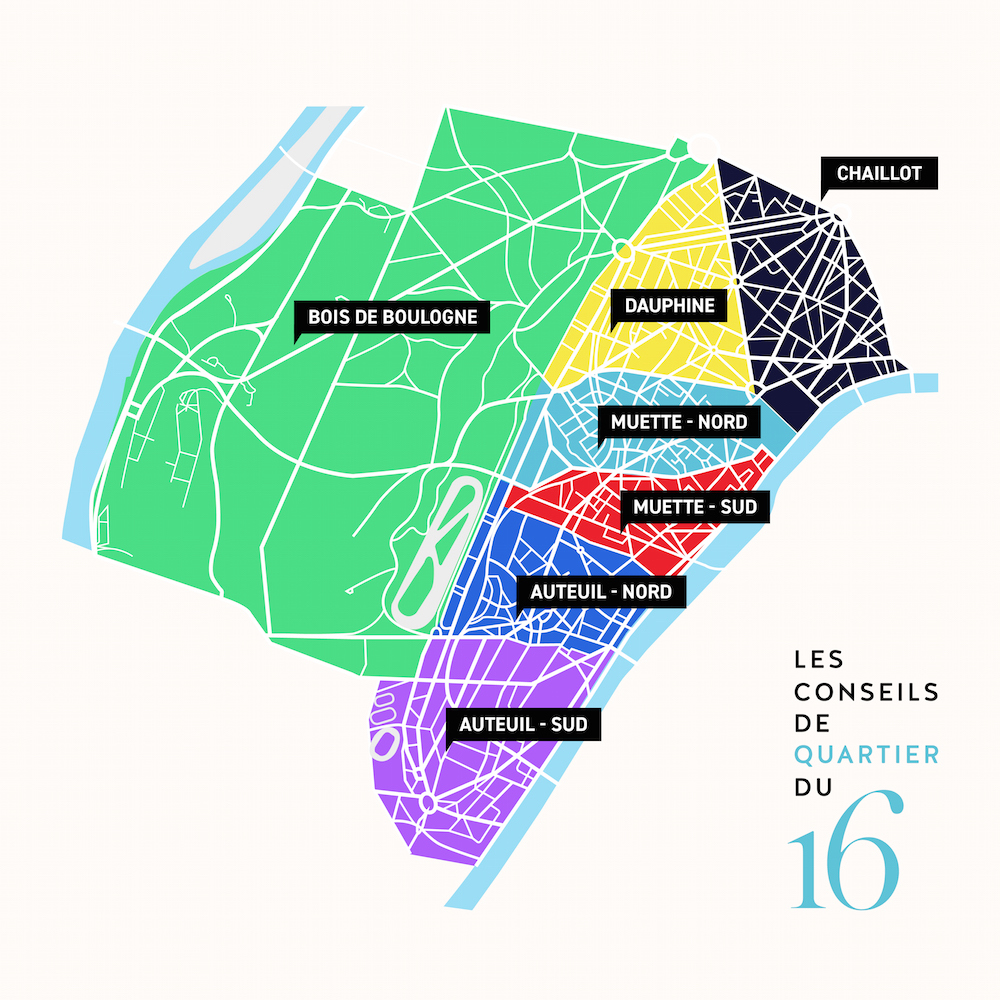 Quartiers dans lesquels l'ostéopathe se déplace à Paris 16